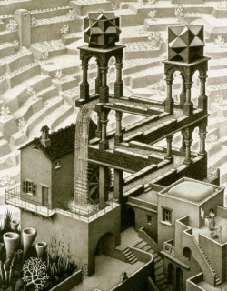Optische illusie van Escher Optische illusie van Escher